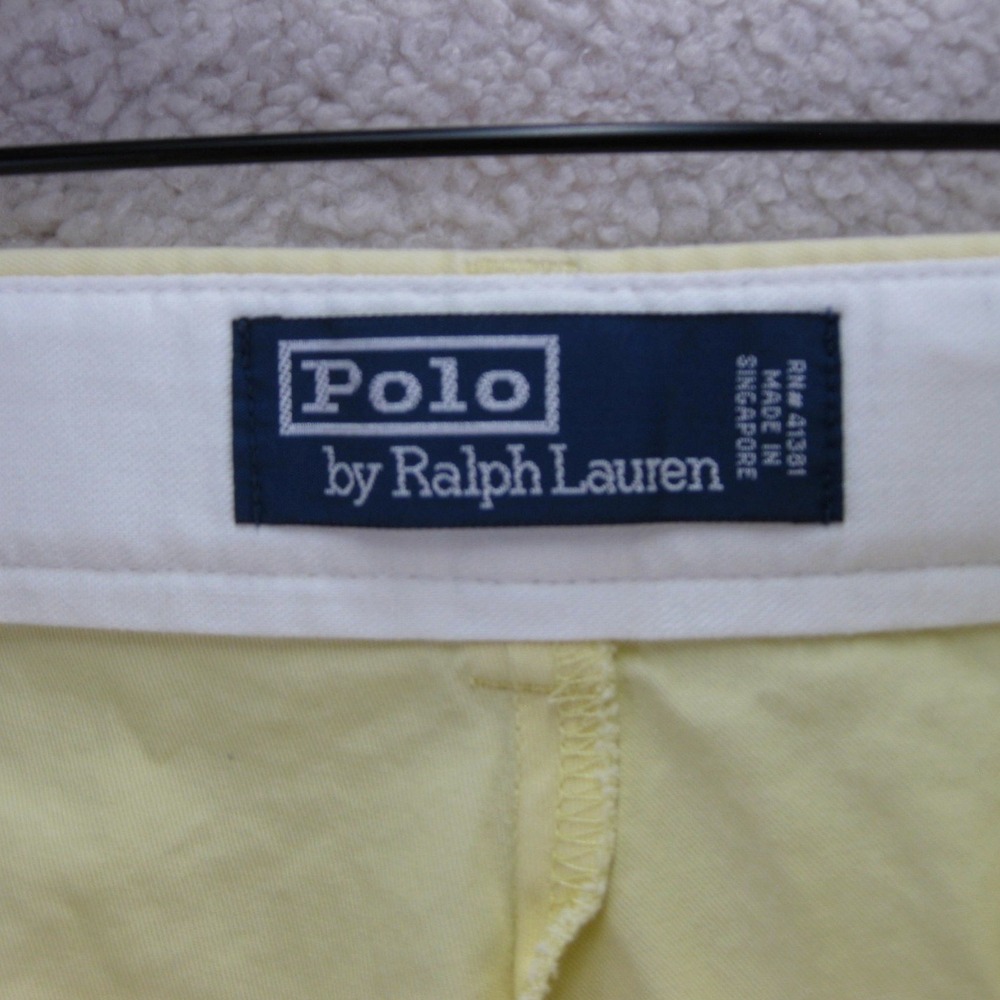 Polo Ralph‎ Lauren Chino Shorts Mens 38 Yellow Classic Preppy Cotton Twill - Picture 3 of 11